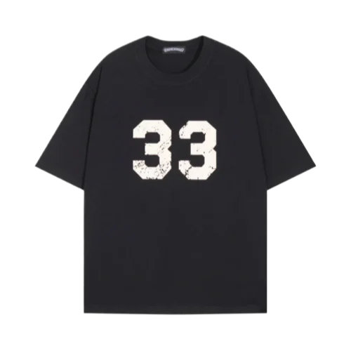 Chrome Hearts 33 Logo Black T-Shirt for Streetwear Fans