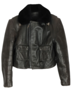 Black Cher’s Custom Shearling Bomber Jacket | Chrome Hearts