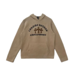Brown Embroidered Chrome Hearts Hollywood Hoodie